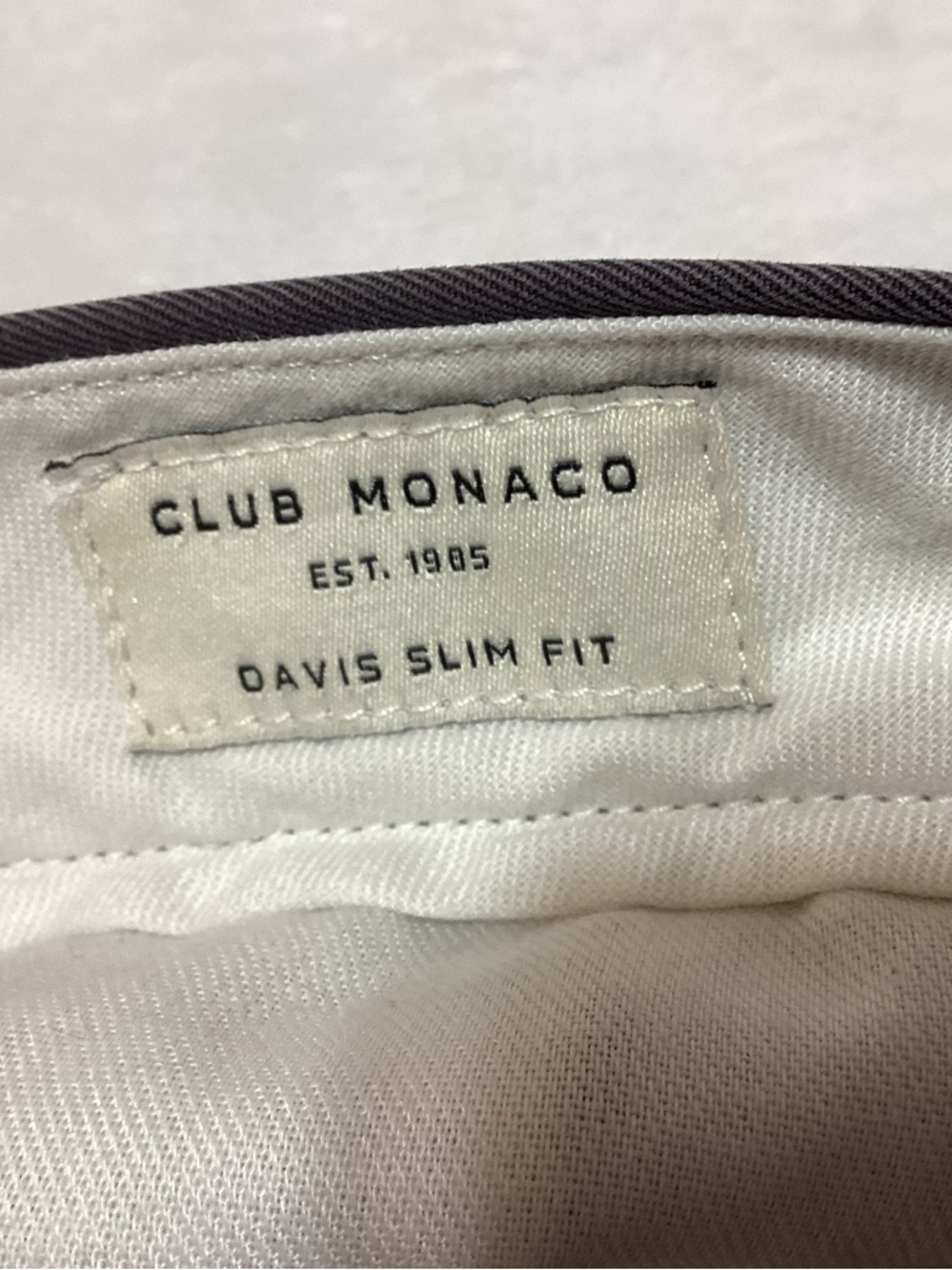Men's Club Monaco Davis Slim-Fit Pants Gray Size 32/32 Business Casual - Picture 3 of 11